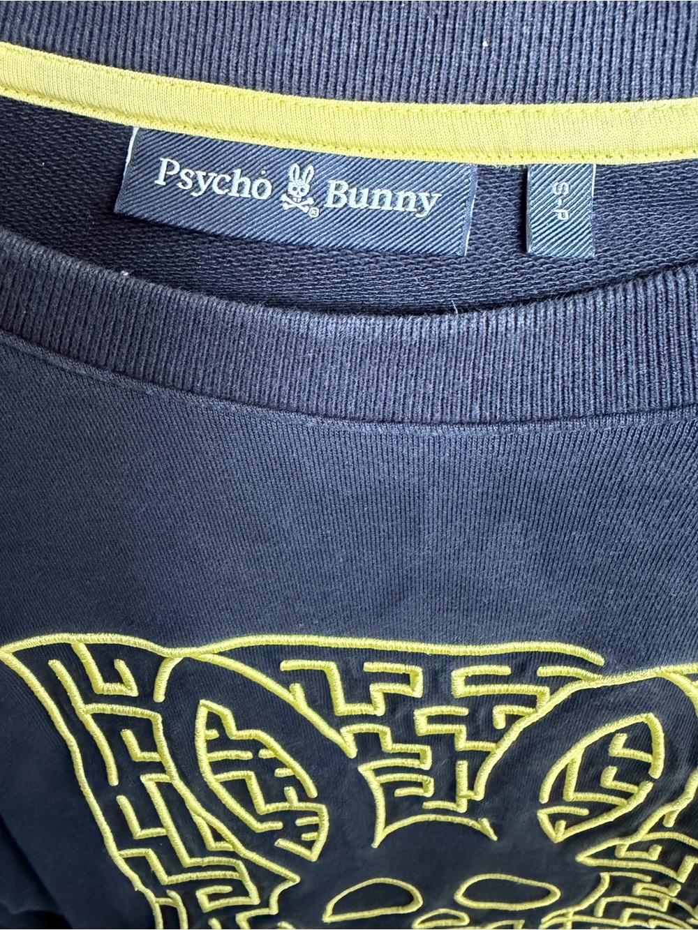 Psycho Bunny Pisani Embroidered crew neck sweatshirt, Navy - Picture 3 of 6
